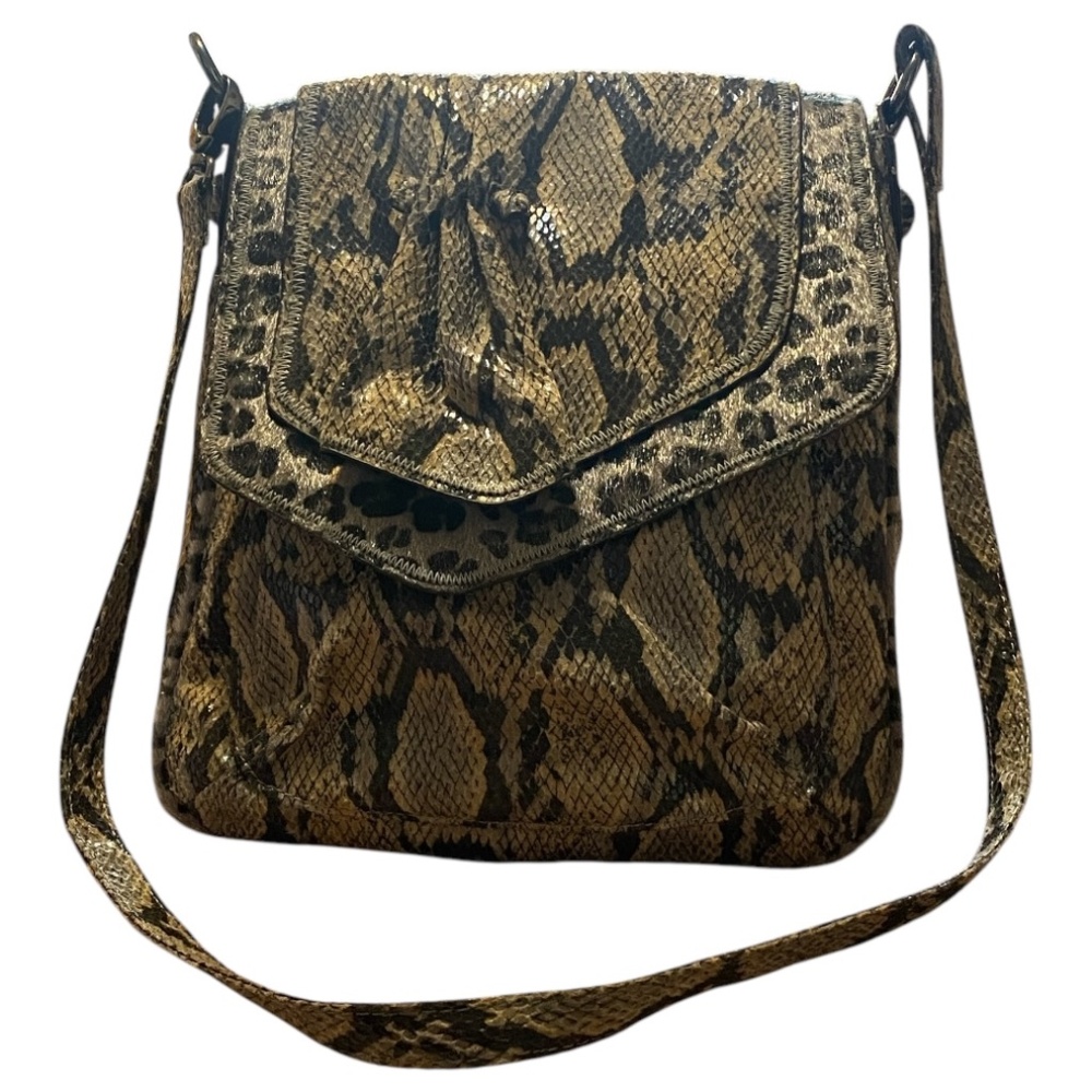 Falchi by Falchi faux snakeskin & leopard print crossbody bag
